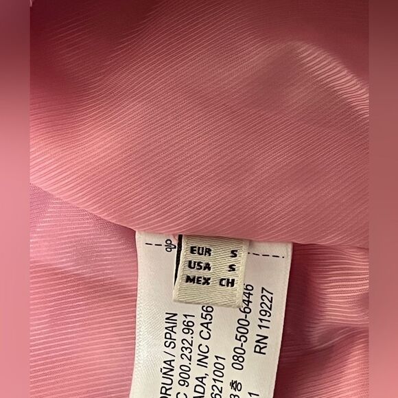 NWT Massimo Dutti Pink Textured Blazer Crop Jacket Sz Small RARE - Picture 6 of 11